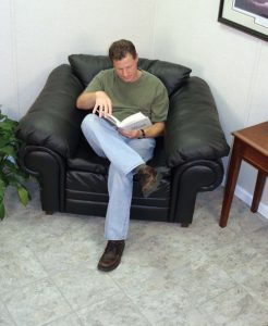 Waterproof basement flooring installed in a family room in Newbury Park, California