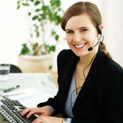 A disaster restoration customer service expert in Carpinteria manning the phones