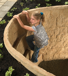 Build-in steps in RockWell basement egress well