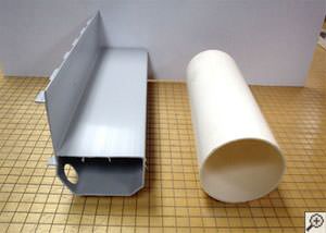 Drain Pipe And Our Basement Drainage System Alongside One Another drain pipe and our basement drainage system alongside one another.