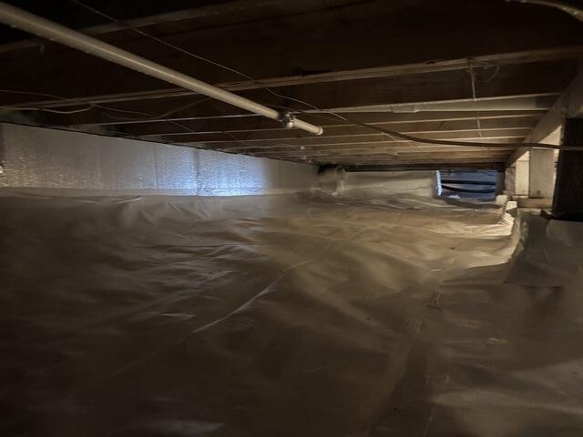 After our team cleaned and installed the CleanSpace into the customer's crawl space.