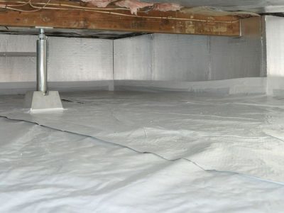 Installed crawl space insulation in Somis