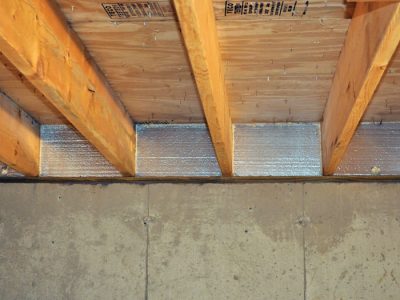 SilverGlo™ insulation installed in a floor joist in Santa Paula