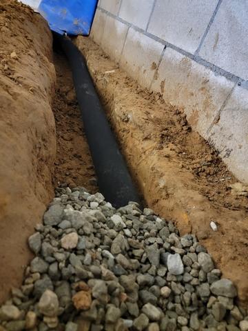 Perforated Pipe with Rocks.