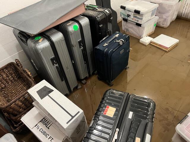 Basement under about 4 to 5 inches of water. Had videos but not able to upload