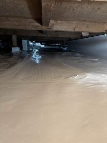 After we entered, we cleaned up, added more insulation for the home and added the CleanSpace to the under side of the house.