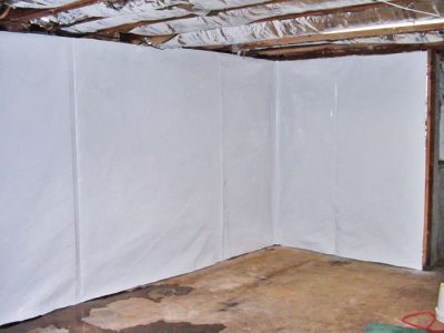basement wall vapor barrier in