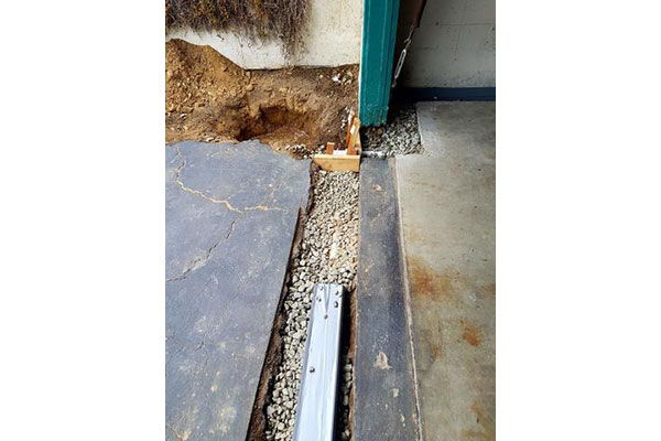 Interior Drainage System Before